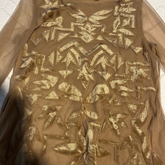 Chicos Shear mesh/lined top Size 1 - Picture 4 of 9